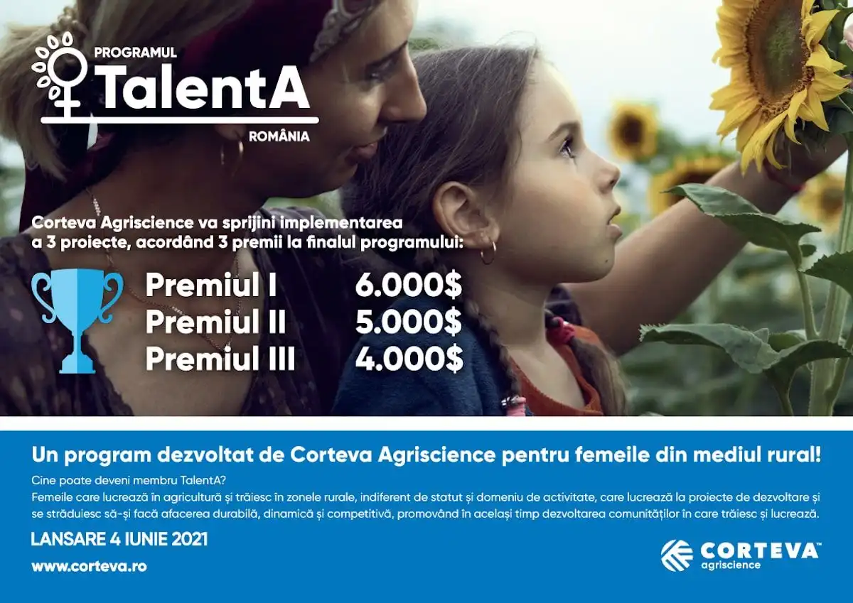 TalentA — Programul gratuit de instruire destinat femeilor inovatoare din agricultură continuă și în 2021