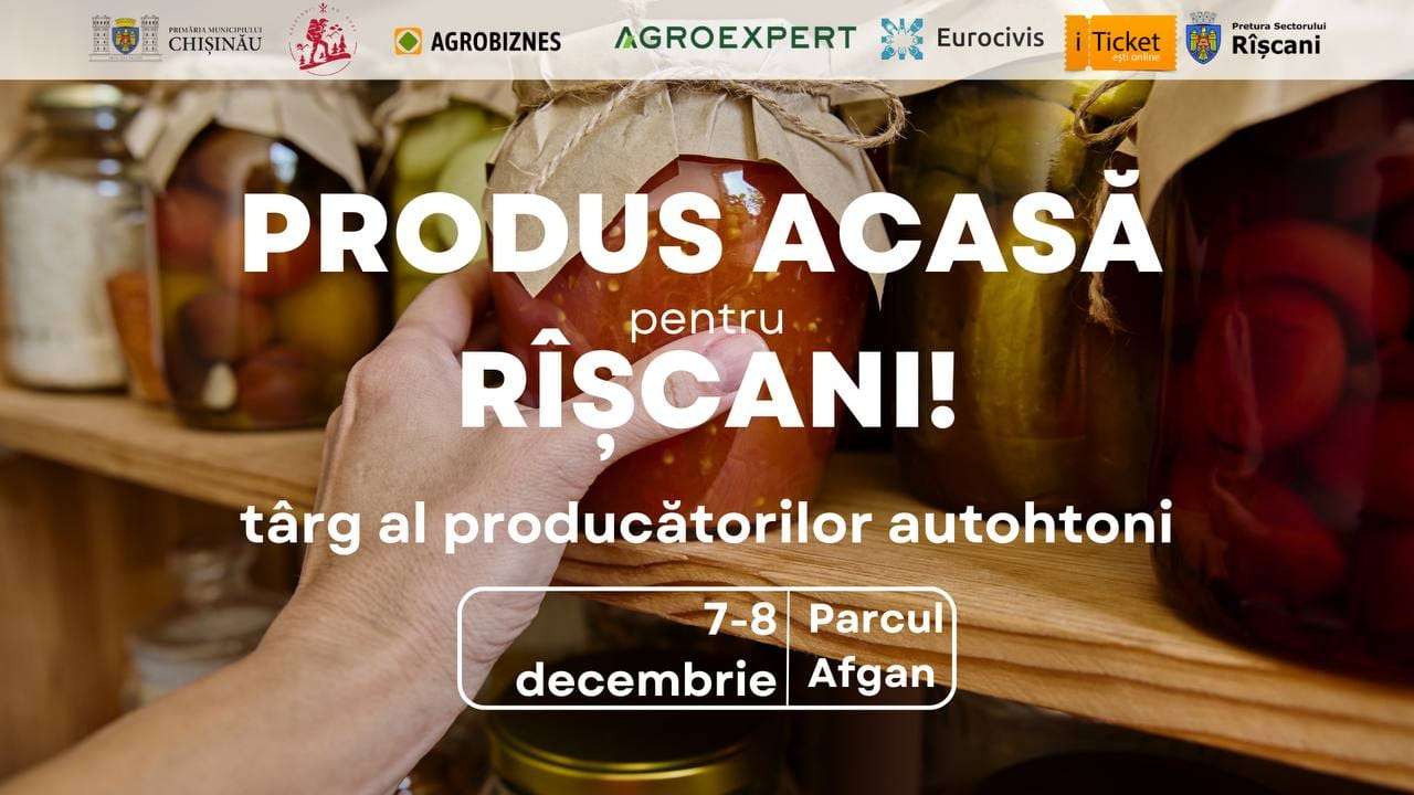 Târg de produse locale în Parcul Afgan pe 7-8 decembrie - agrowxpert.md