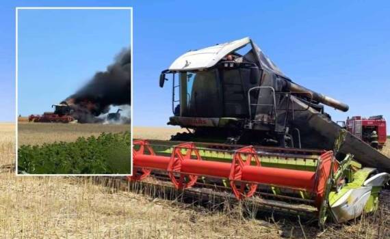 В Молдове сгорел комбайн CLAAS Lexion 580 во время уборки рапса - agroexpert.md