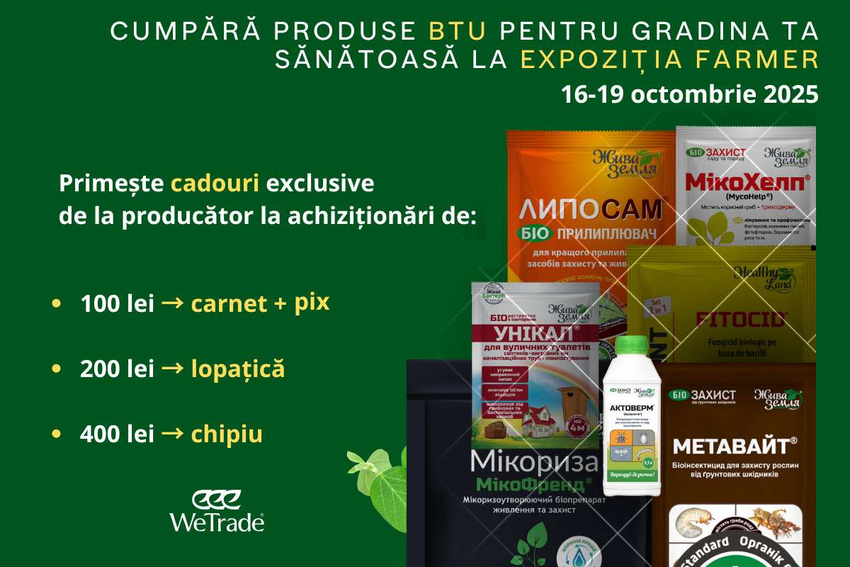 expoziția FARMER 2025 cu biopreparatele exclusive BTU - agroexpert.md