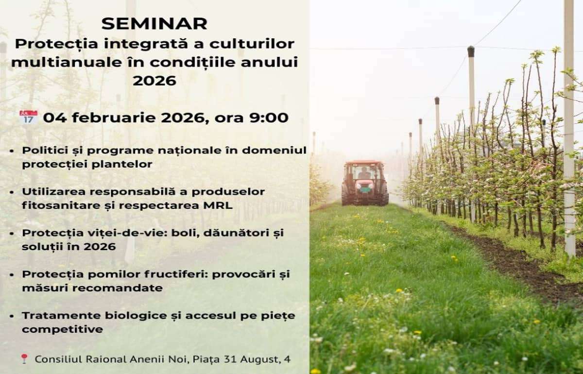 CCAR: в Анении-Ной пройдет семинар по защите многолетних культур - agroexpert.md