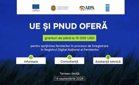 Granturi de până la 15.000 de dolari pentru promovarea Registrului Fermierilor - agroexpert.md