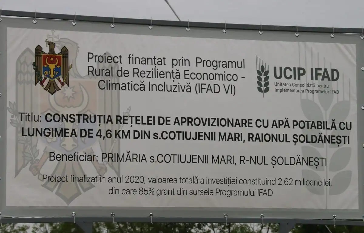 Cu suportul programului IFAD un grup de antreprenori mici au acces la rețeaua de aprovizionare cu apă potabilă