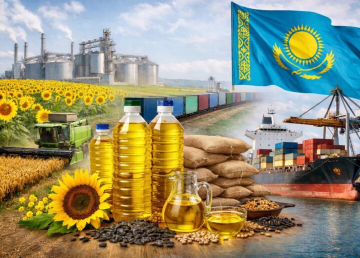 Kazahstanul s-a consolidat în top 6 al exportatorilor mondiali de ulei de floarea-soarelui